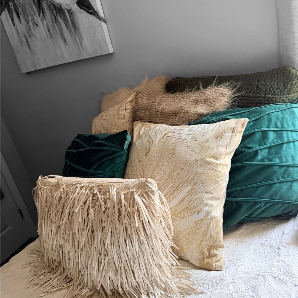 Target Cream and Teal Pillow Collection